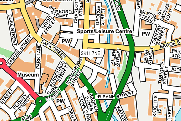 SK11 7NE map - OS OpenMap – Local (Ordnance Survey)