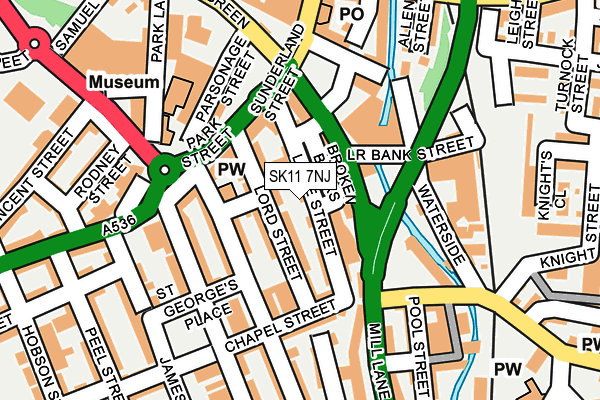 SK11 7NJ map - OS OpenMap – Local (Ordnance Survey)