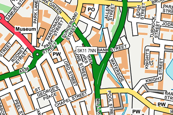 SK11 7NN map - OS OpenMap – Local (Ordnance Survey)