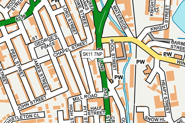 SK11 7NP map - OS OpenMap – Local (Ordnance Survey)