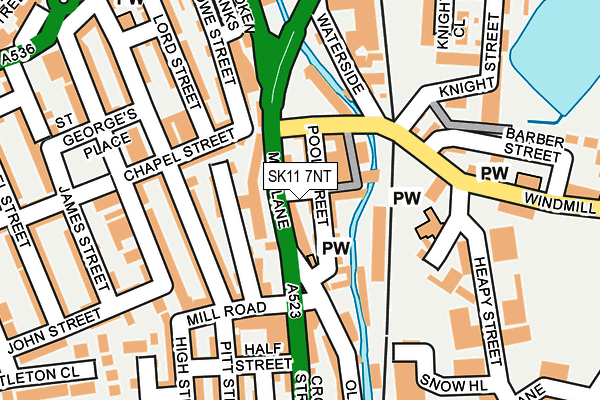 SK11 7NT map - OS OpenMap – Local (Ordnance Survey)
