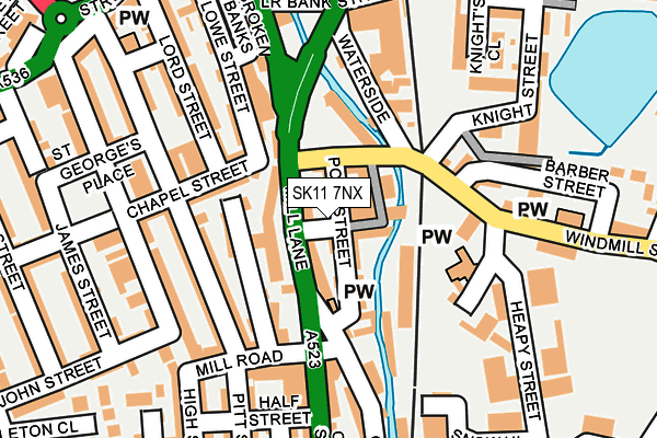 SK11 7NX map - OS OpenMap – Local (Ordnance Survey)