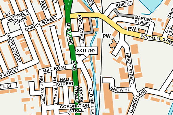 SK11 7NY map - OS OpenMap – Local (Ordnance Survey)