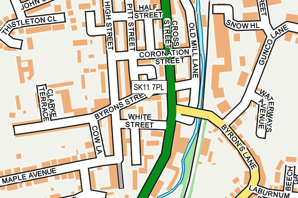 SK11 7PL map - OS OpenMap – Local (Ordnance Survey)