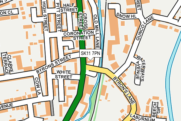 SK11 7PN map - OS OpenMap – Local (Ordnance Survey)
