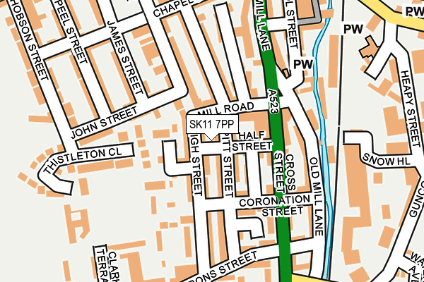 SK11 7PP map - OS OpenMap – Local (Ordnance Survey)