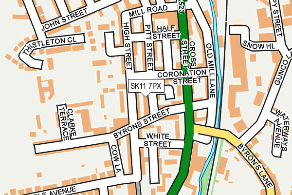SK11 7PX map - OS OpenMap – Local (Ordnance Survey)