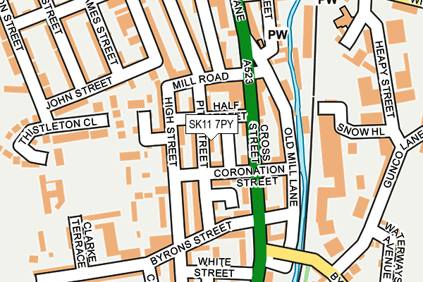 SK11 7PY map - OS OpenMap – Local (Ordnance Survey)
