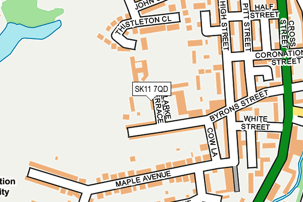 SK11 7QD map - OS OpenMap – Local (Ordnance Survey)