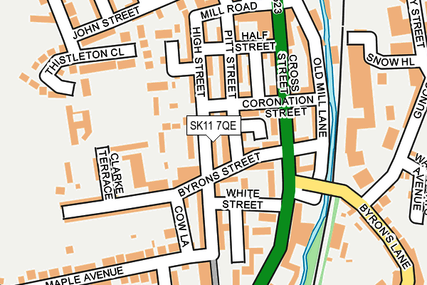 SK11 7QE map - OS OpenMap – Local (Ordnance Survey)