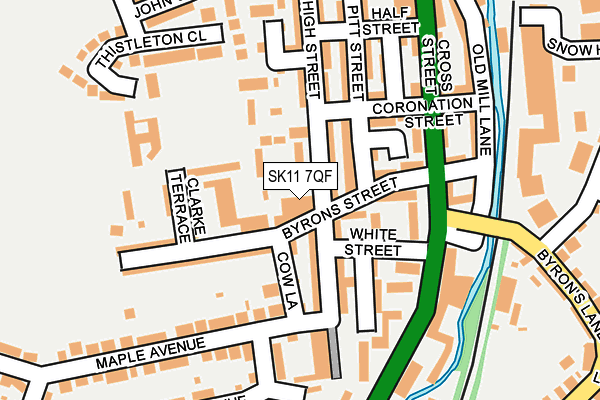 SK11 7QF map - OS OpenMap – Local (Ordnance Survey)