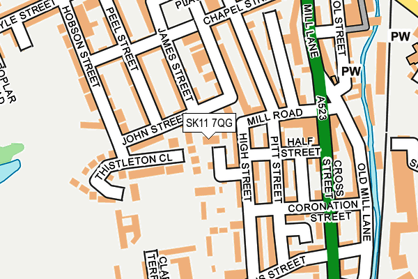 SK11 7QG map - OS OpenMap – Local (Ordnance Survey)