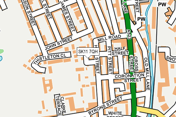 SK11 7QH map - OS OpenMap – Local (Ordnance Survey)