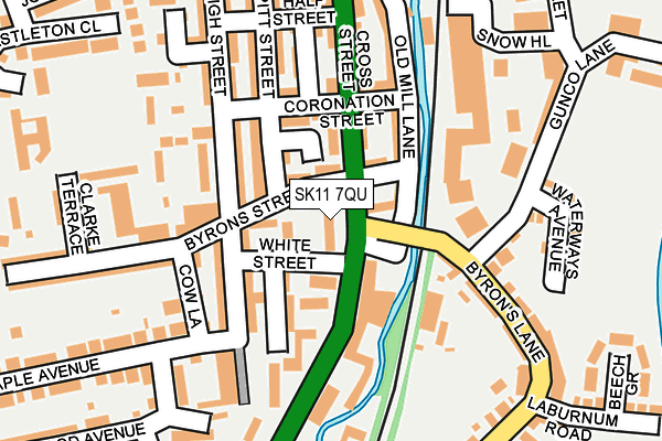 SK11 7QU map - OS OpenMap – Local (Ordnance Survey)