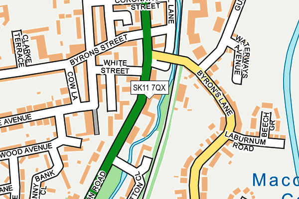 SK11 7QX map - OS OpenMap – Local (Ordnance Survey)