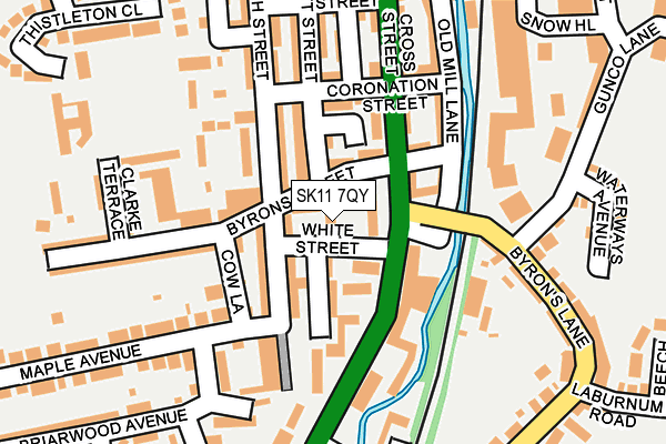 SK11 7QY map - OS OpenMap – Local (Ordnance Survey)