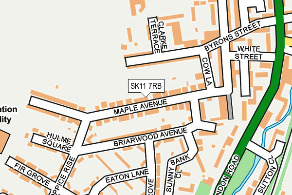 SK11 7RB map - OS OpenMap – Local (Ordnance Survey)