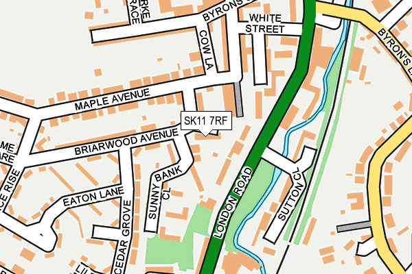SK11 7RF map - OS OpenMap – Local (Ordnance Survey)