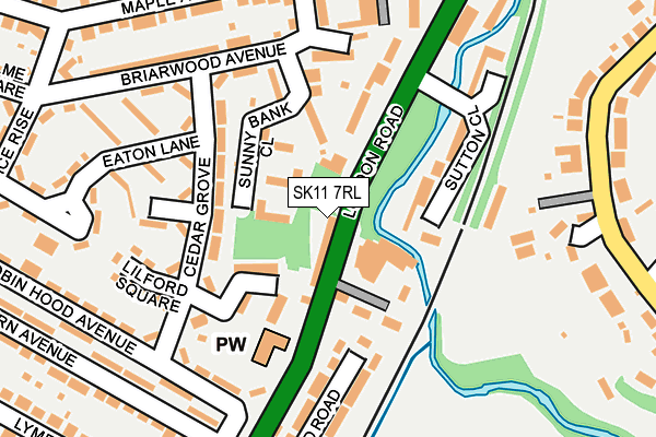 SK11 7RL map - OS OpenMap – Local (Ordnance Survey)