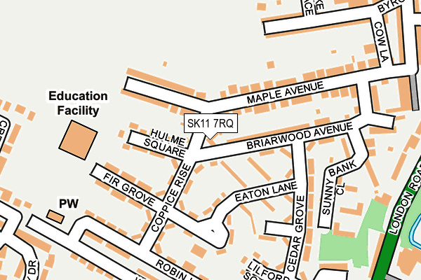 SK11 7RQ map - OS OpenMap – Local (Ordnance Survey)