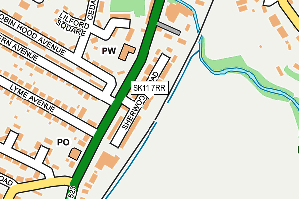 SK11 7RR map - OS OpenMap – Local (Ordnance Survey)