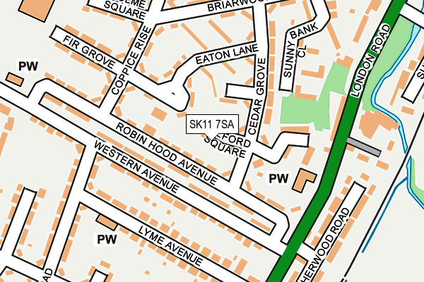 SK11 7SA map - OS OpenMap – Local (Ordnance Survey)