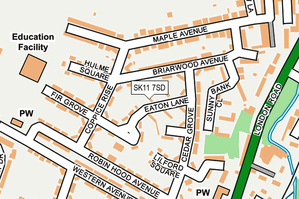 SK11 7SD map - OS OpenMap – Local (Ordnance Survey)