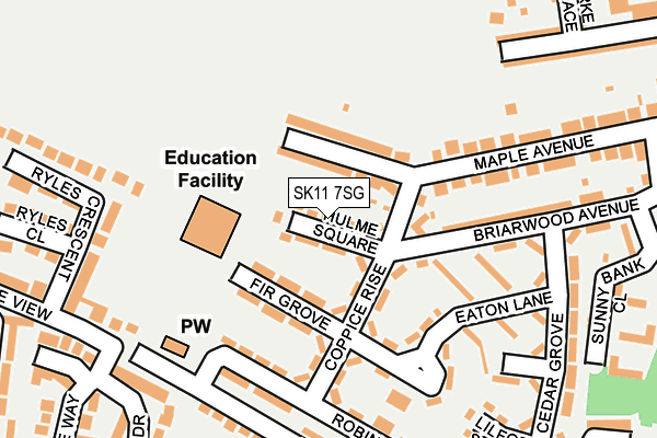 SK11 7SG map - OS OpenMap – Local (Ordnance Survey)