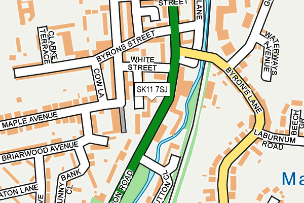 SK11 7SJ map - OS OpenMap – Local (Ordnance Survey)