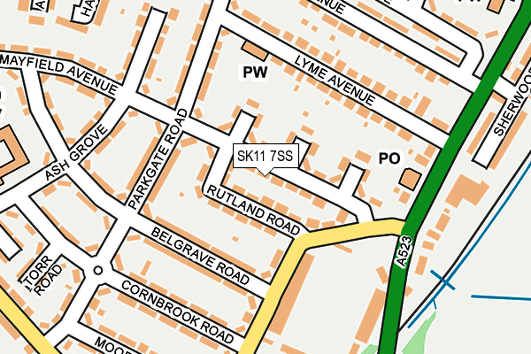 SK11 7SS map - OS OpenMap – Local (Ordnance Survey)