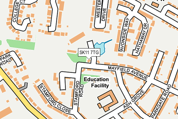 SK11 7TG map - OS OpenMap – Local (Ordnance Survey)