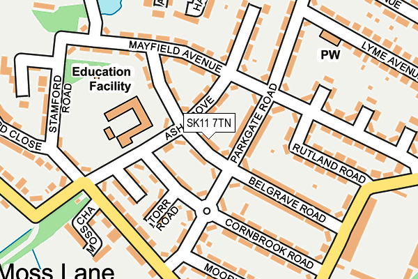 SK11 7TN map - OS OpenMap – Local (Ordnance Survey)