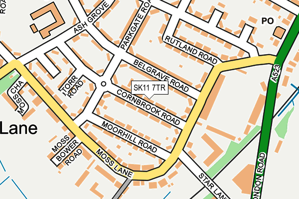 SK11 7TR map - OS OpenMap – Local (Ordnance Survey)