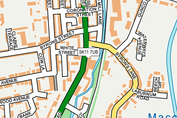 SK11 7UB map - OS OpenMap – Local (Ordnance Survey)