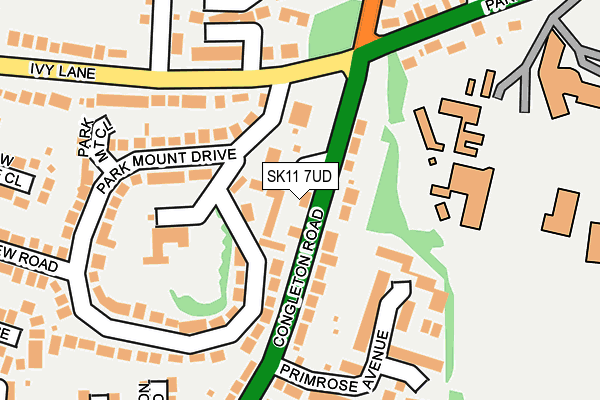 SK11 7UD map - OS OpenMap – Local (Ordnance Survey)