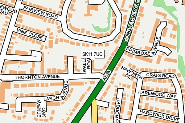 SK11 7UQ map - OS OpenMap – Local (Ordnance Survey)