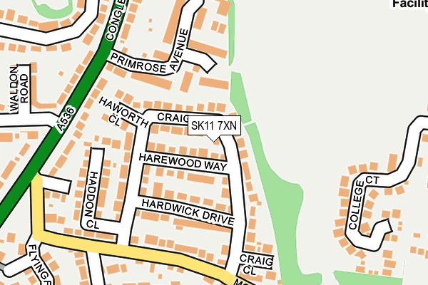 SK11 7XN map - OS OpenMap – Local (Ordnance Survey)