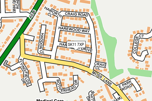 SK11 7XP map - OS OpenMap – Local (Ordnance Survey)