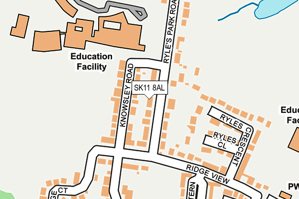 SK11 8AL map - OS OpenMap – Local (Ordnance Survey)