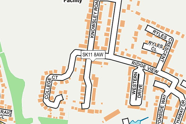SK11 8AW map - OS OpenMap – Local (Ordnance Survey)