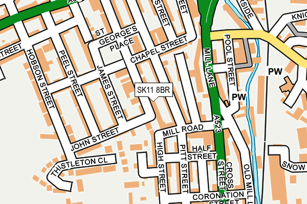 SK11 8BR map - OS OpenMap – Local (Ordnance Survey)