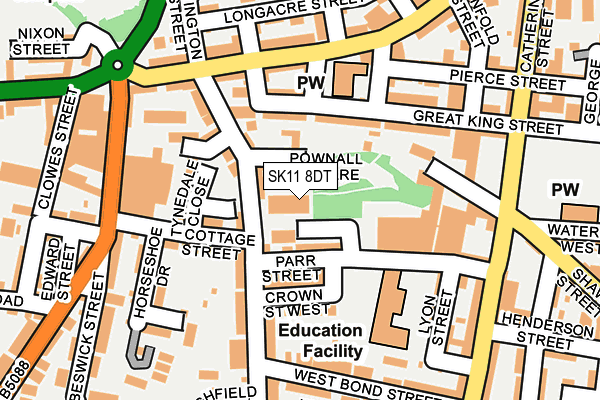 SK11 8DT map - OS OpenMap – Local (Ordnance Survey)