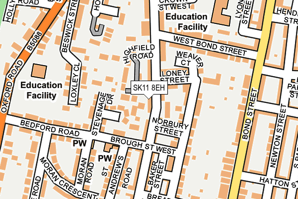 SK11 8EH map - OS OpenMap – Local (Ordnance Survey)