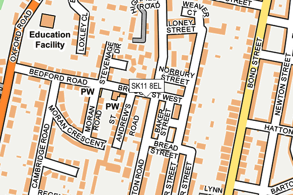 SK11 8EL map - OS OpenMap – Local (Ordnance Survey)