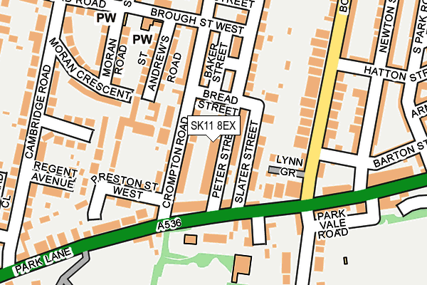 SK11 8EX map - OS OpenMap – Local (Ordnance Survey)