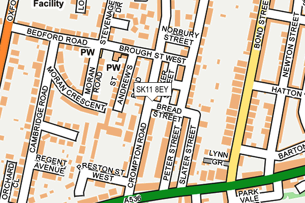 SK11 8EY map - OS OpenMap – Local (Ordnance Survey)