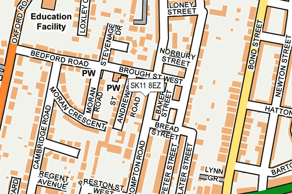 SK11 8EZ map - OS OpenMap – Local (Ordnance Survey)
