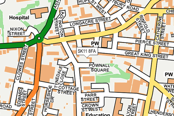 SK11 8FA map - OS OpenMap – Local (Ordnance Survey)