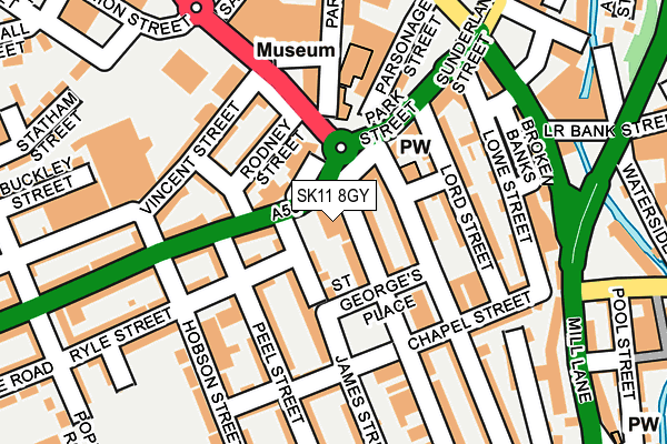 SK11 8GY map - OS OpenMap – Local (Ordnance Survey)