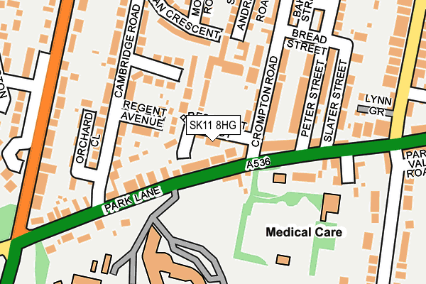 SK11 8HG map - OS OpenMap – Local (Ordnance Survey)